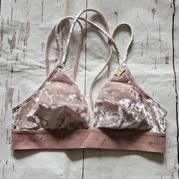 Victoria's Secret Other - NWTS Victoria's Secret Pink Velvety Soft Bralette Size Small